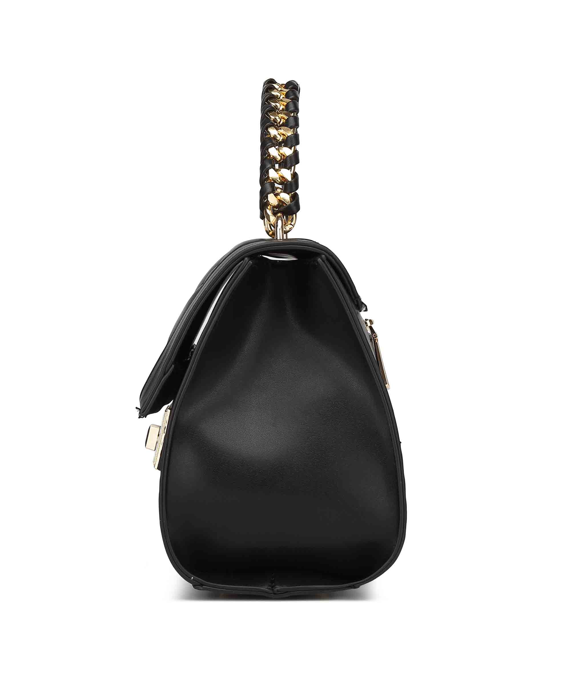 Stylish Top-Handle Bag with Quilted Detailing