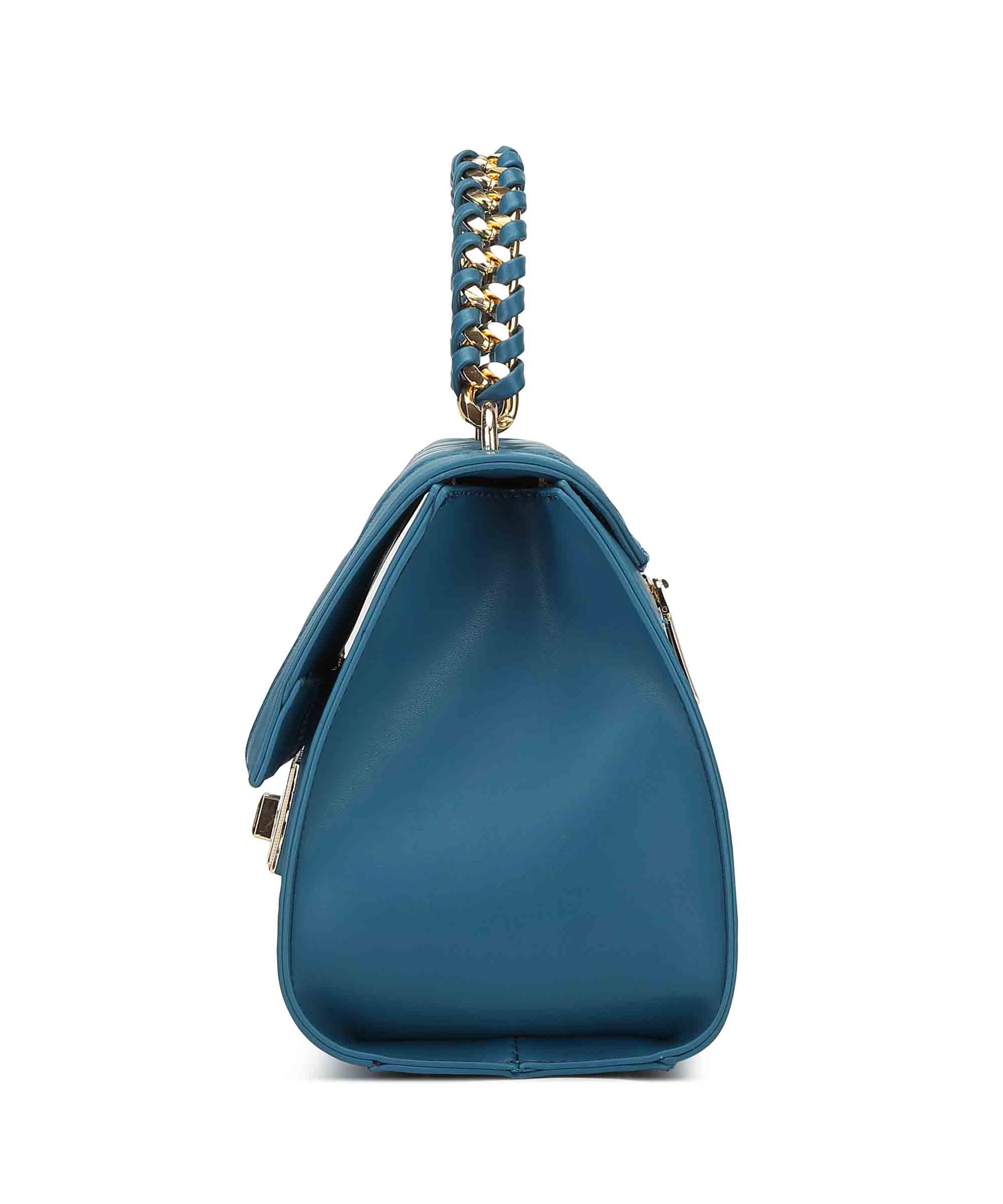 Stylish Top-Handle Bag with Quilted Detailing