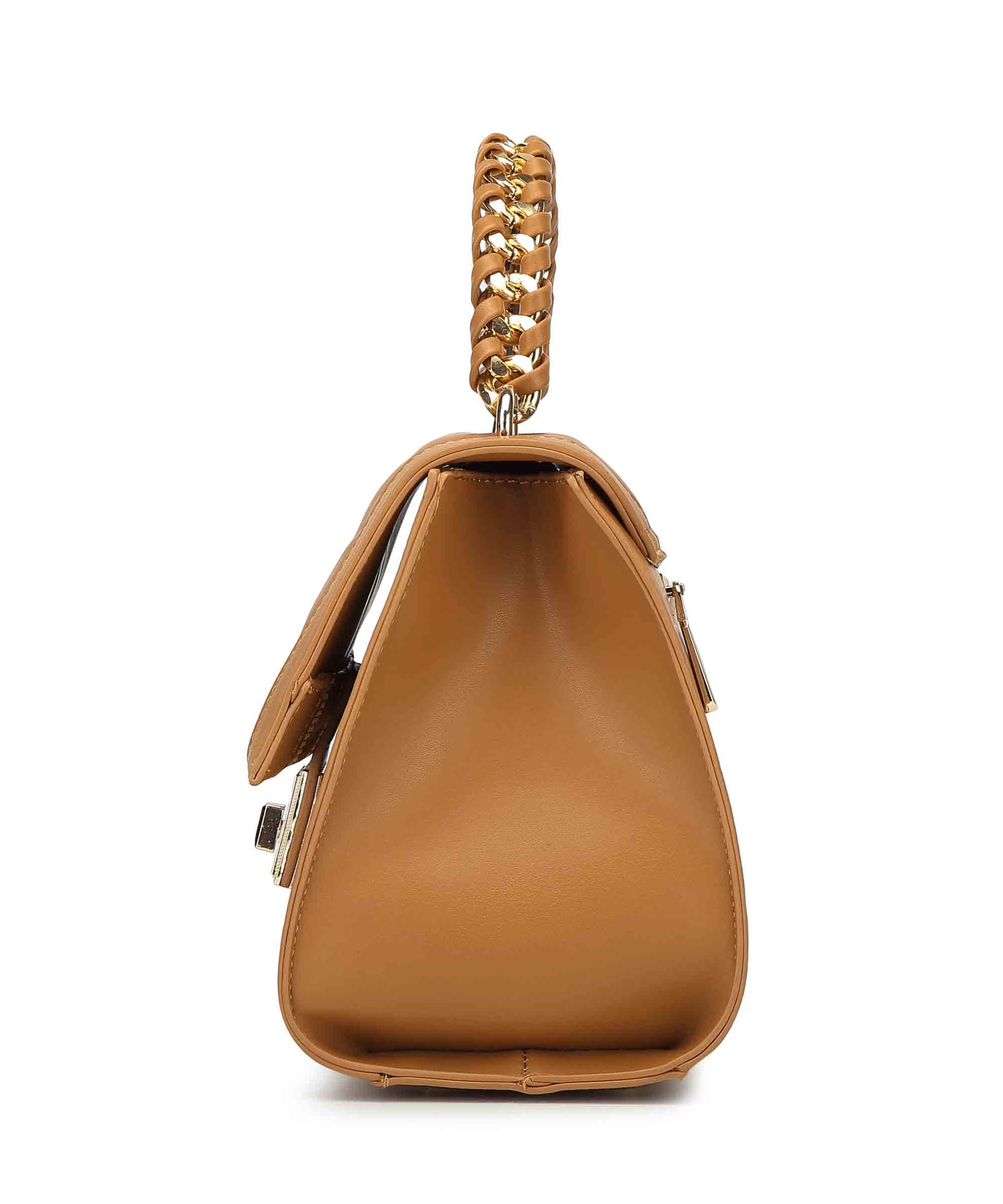 Stylish Top-Handle Bag with Quilted Detailing
