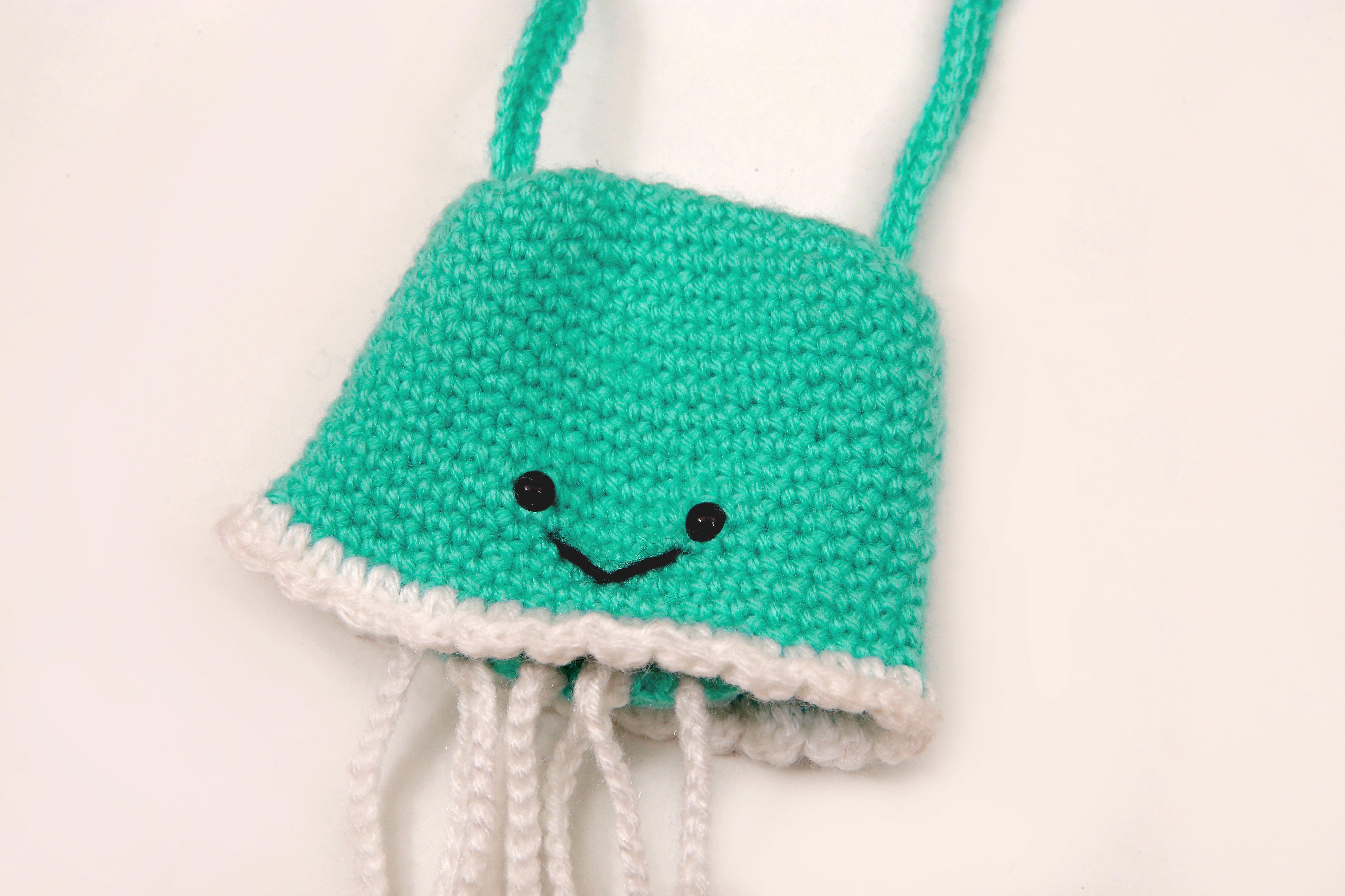 Handcrafted Crochet Jellyfish-Inspired Mini Air Pods Bag