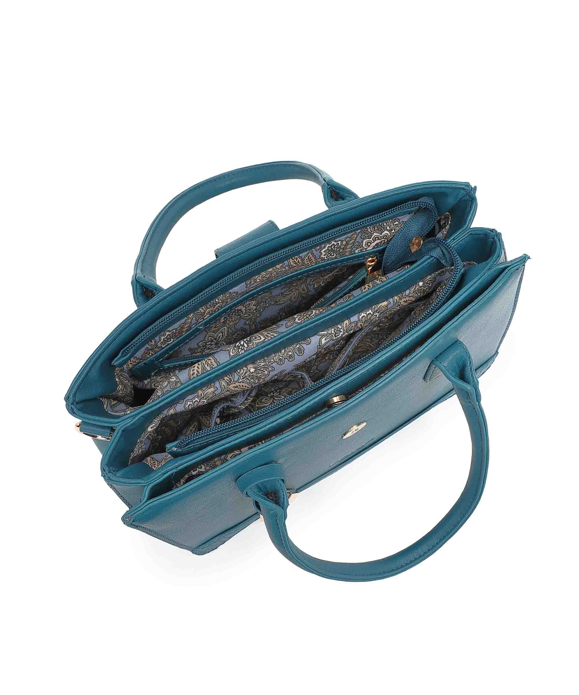 Diana Korr Croc-Embossed Satchel Bag