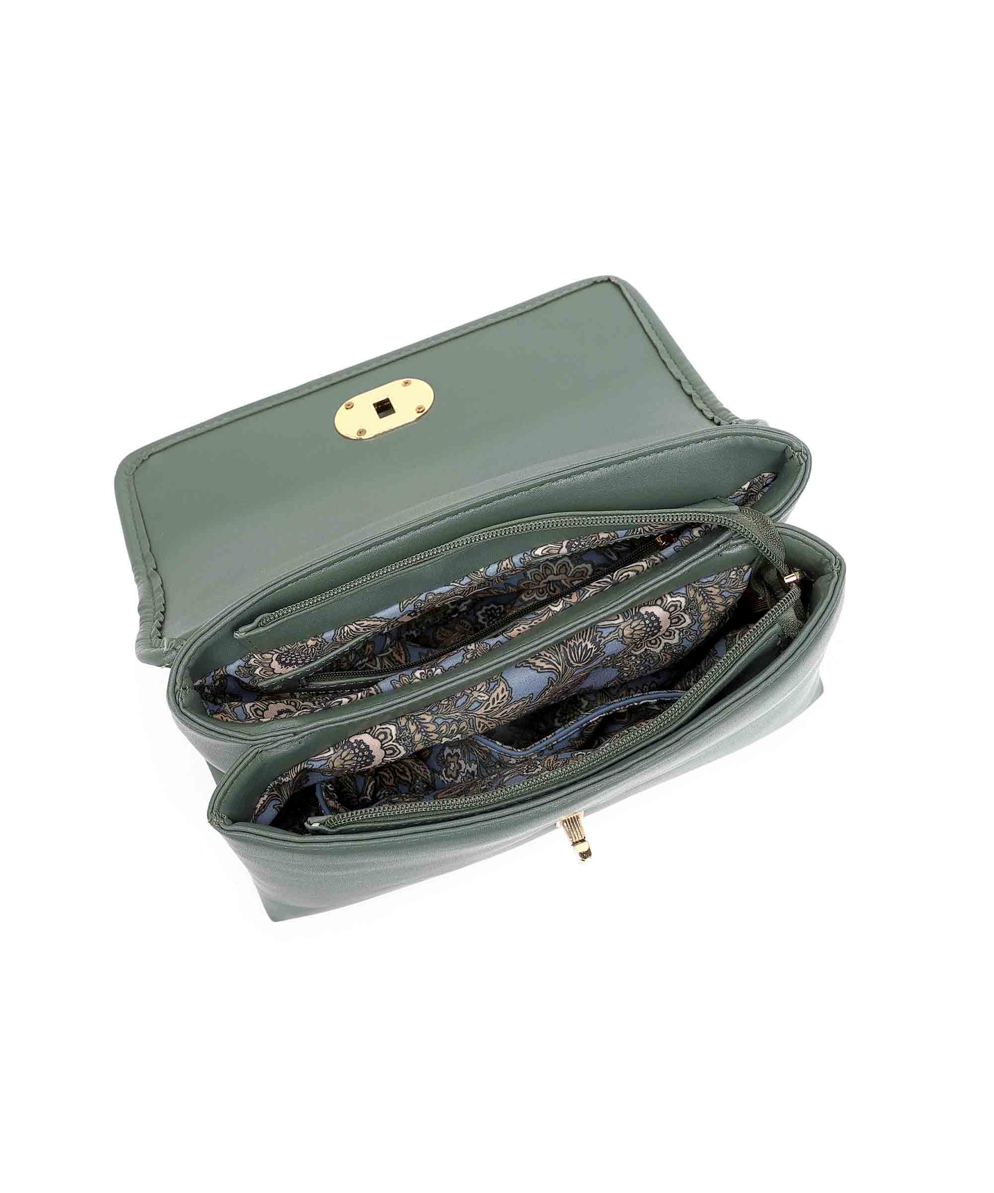 Diana Korr Woven Flap Shoulder Bag