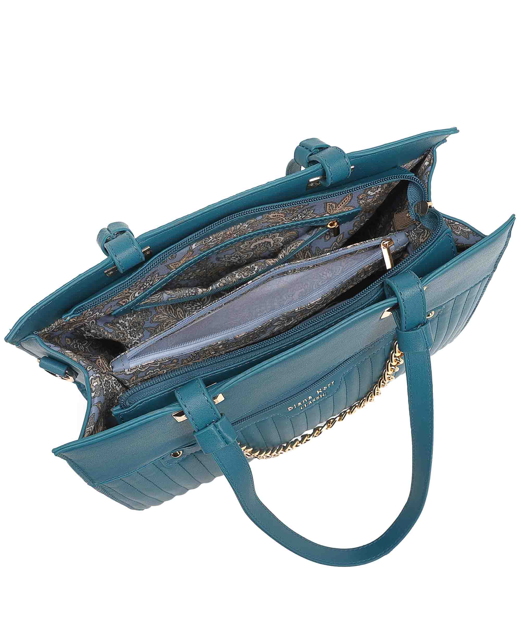 Diana Korr Quilted Chain Tote Bag