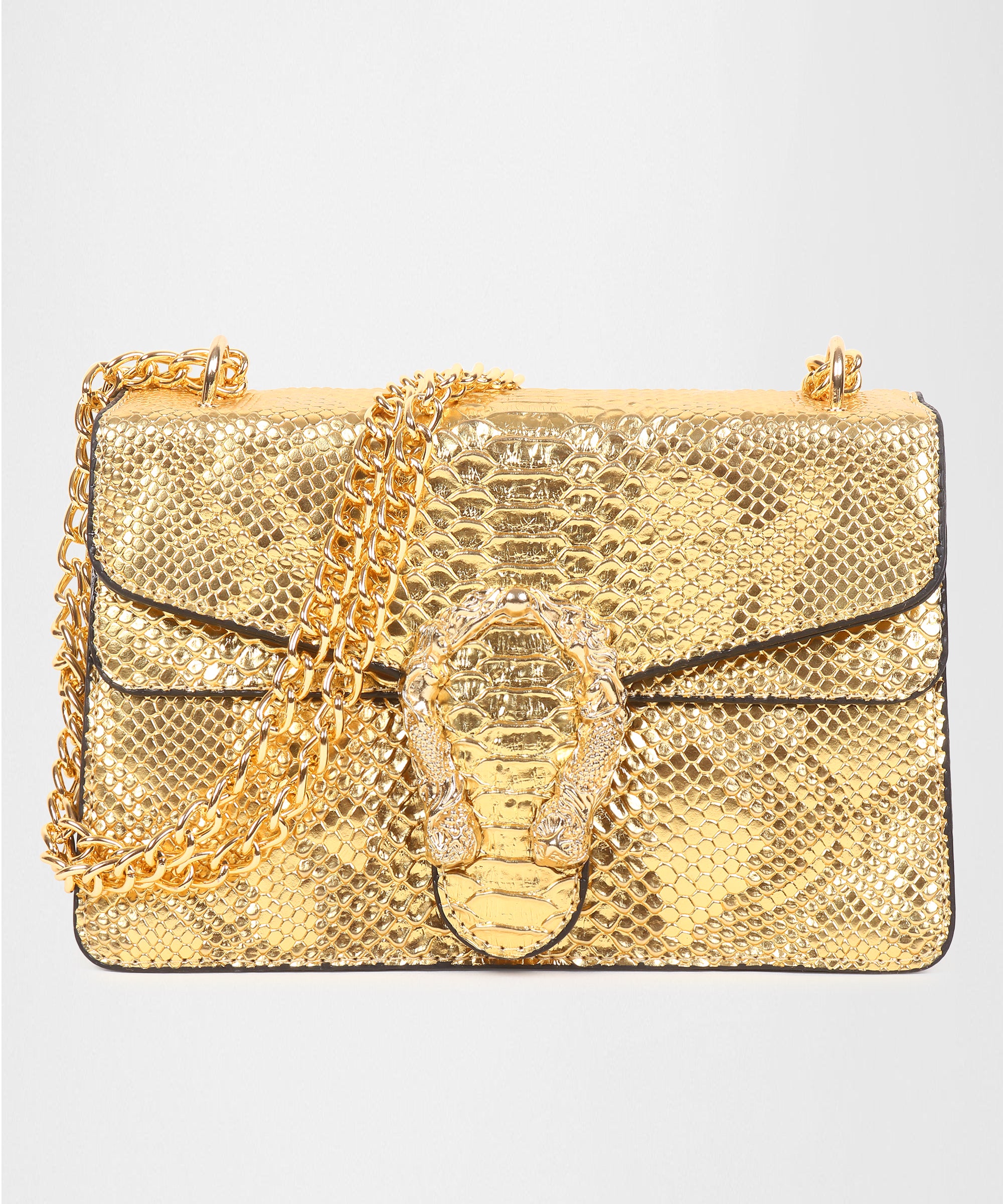 Filauri Glossy Golden Sling Bag