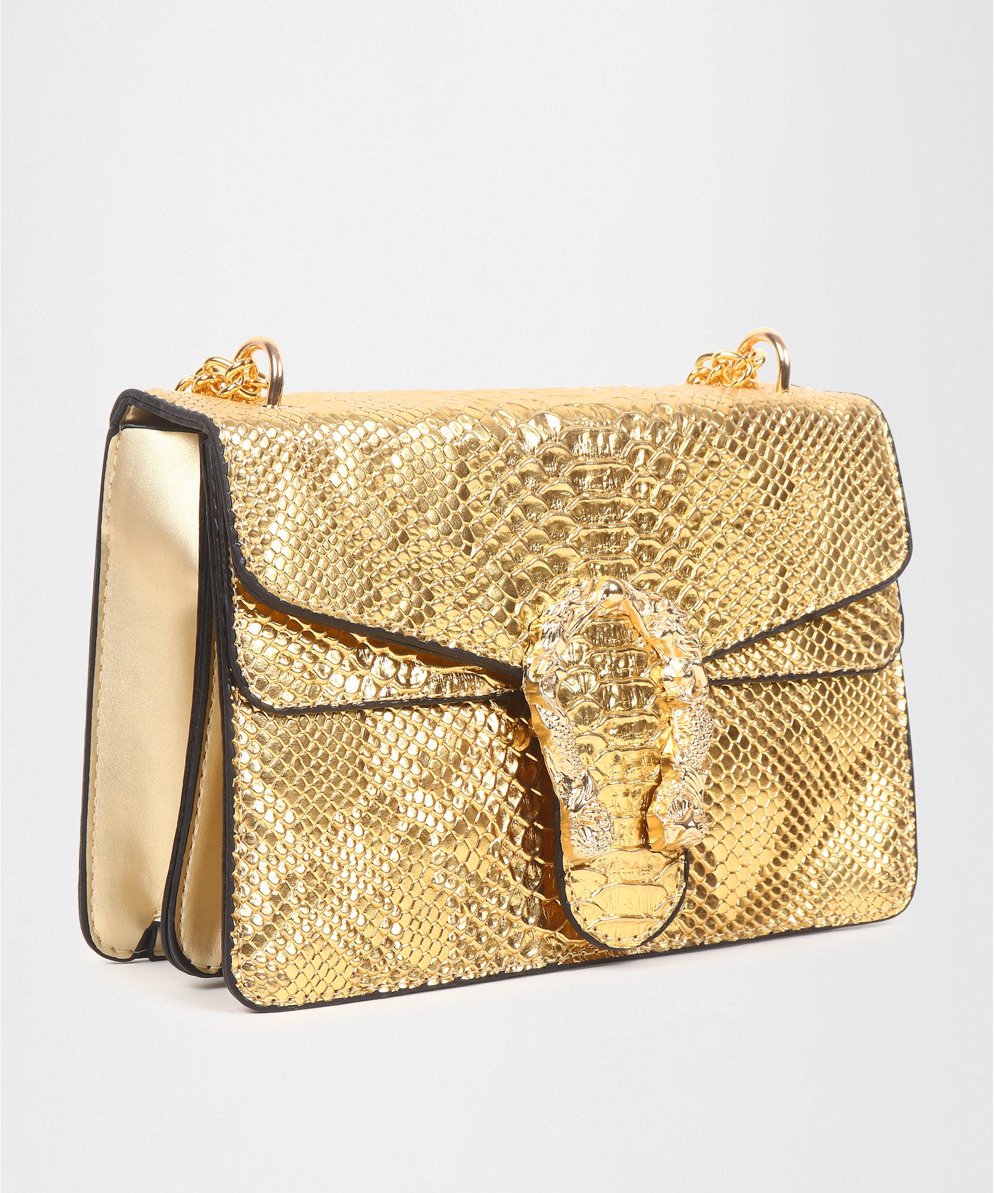 Filauri Glossy Golden Sling Bag
