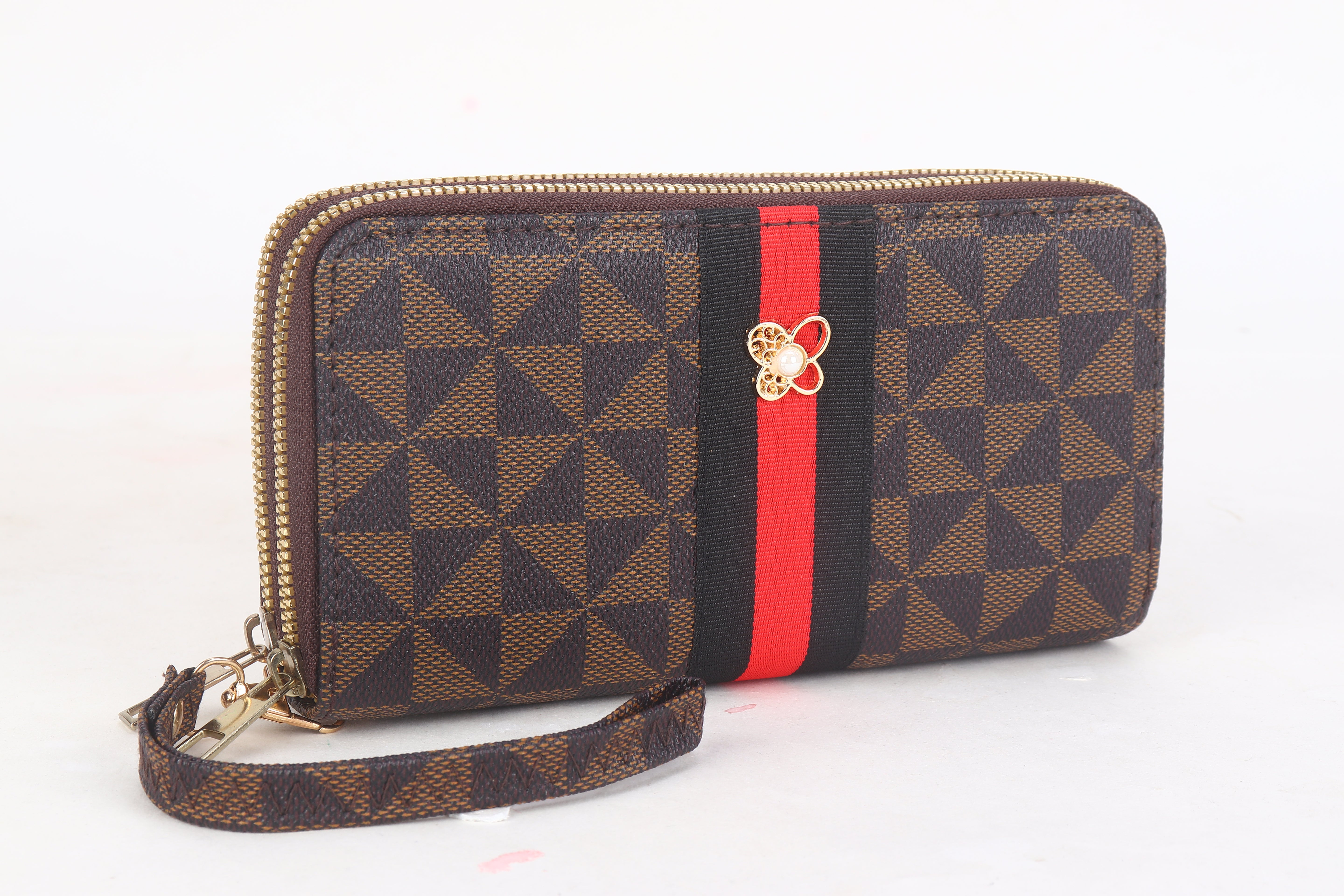 Filauri Elegant Dual-Zip Wallet with Patterned Design