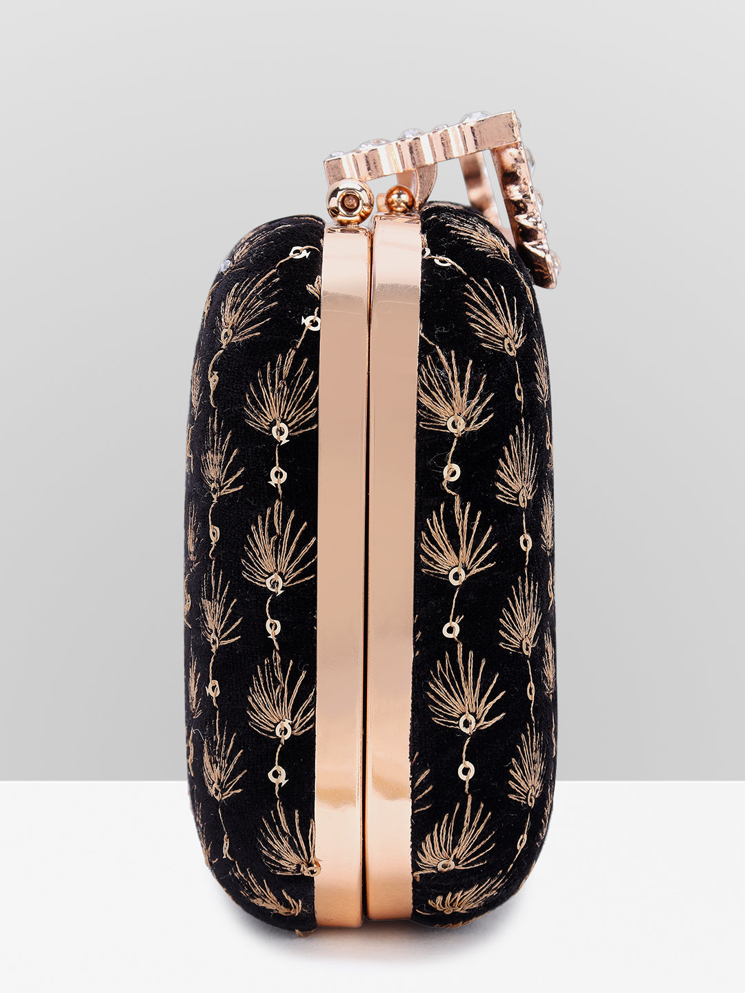 Filauri Velvet Opulence Embroidered Clutch