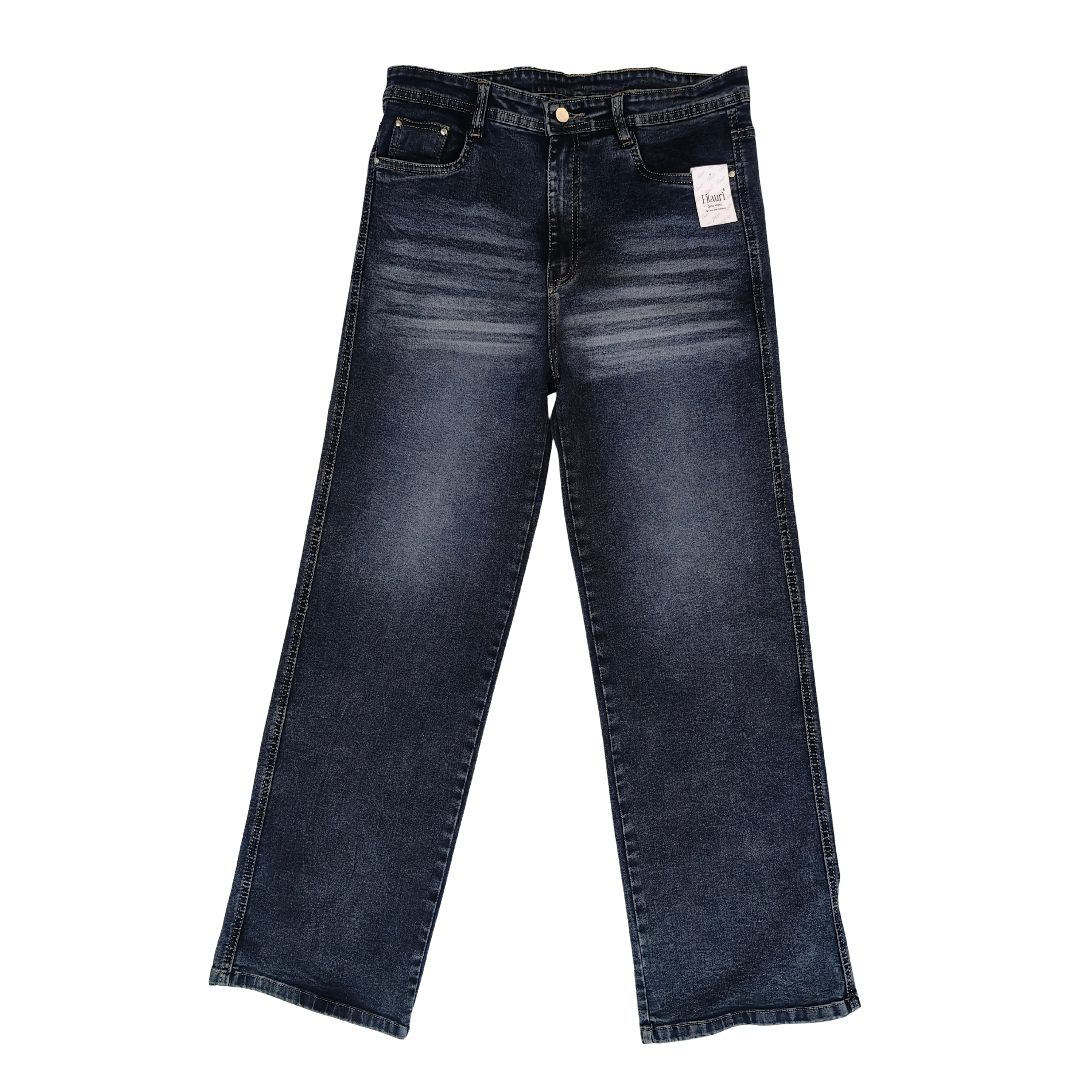 Filauri Women's Dark Wash High Rise Straight Fit Jeans