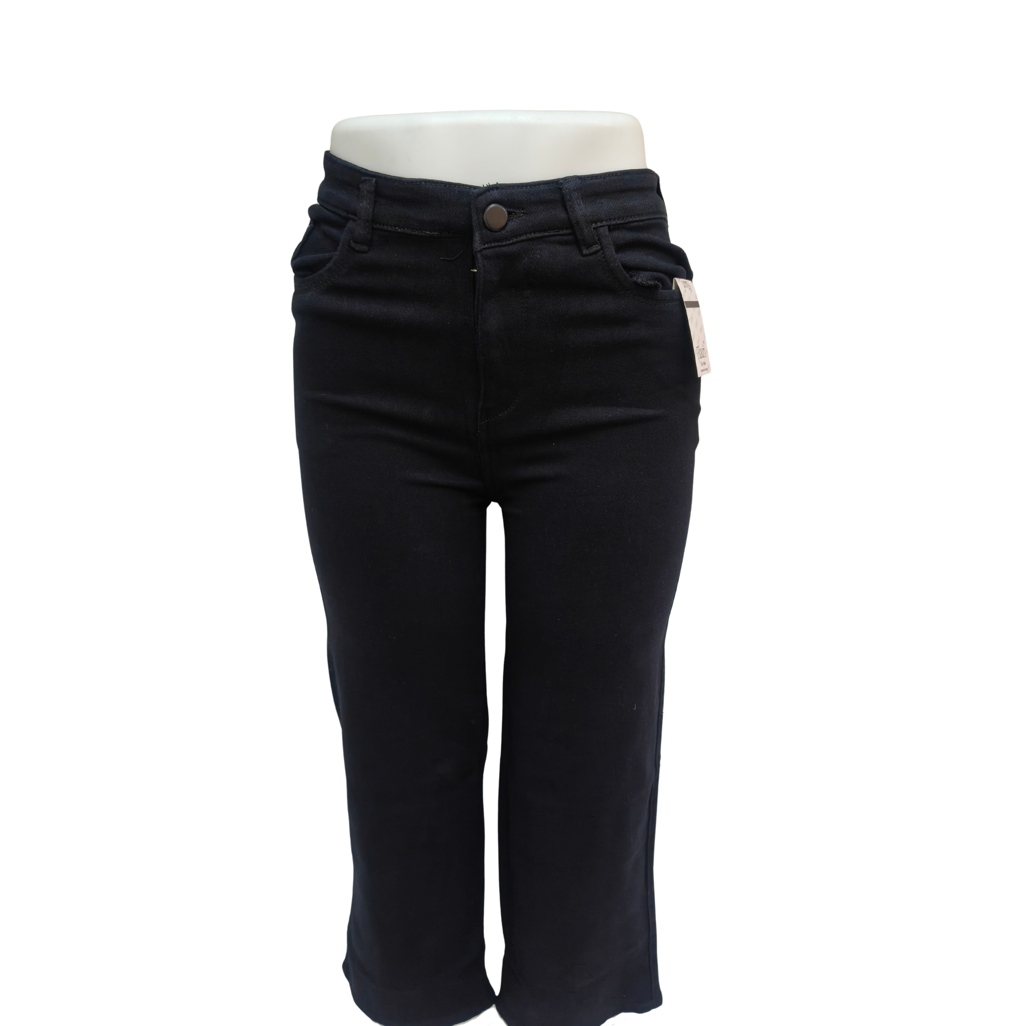 Filauri Women's Black High Rise Wide Leg Stretchable Jeans