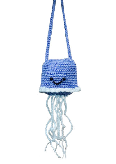 Handcrafted Crochet Jellyfish-Inspired Mini Air Pods Bag