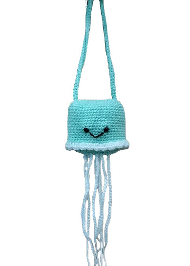 Handcrafted Crochet Jellyfish-Inspired Mini Air Pods Bag