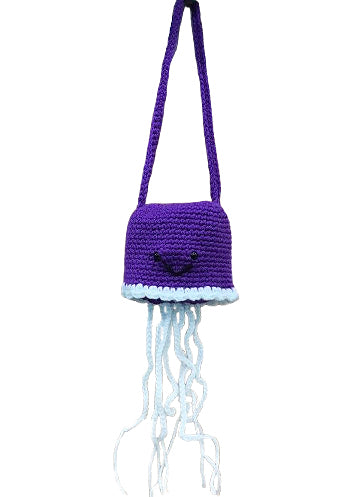 Handcrafted Crochet Jellyfish-Inspired Mini Air Pods Bag