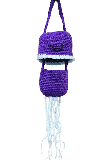 Handcrafted Crochet Jellyfish-Inspired Mini Air Pods Bag